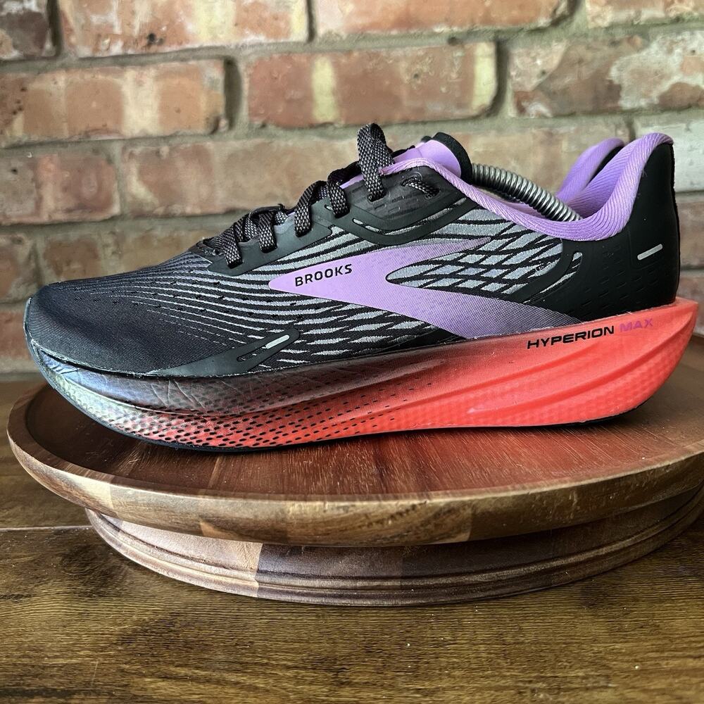 Brooks Hyperion Max Womens Size 9 Black Red Speed Running Shoes Sneakers